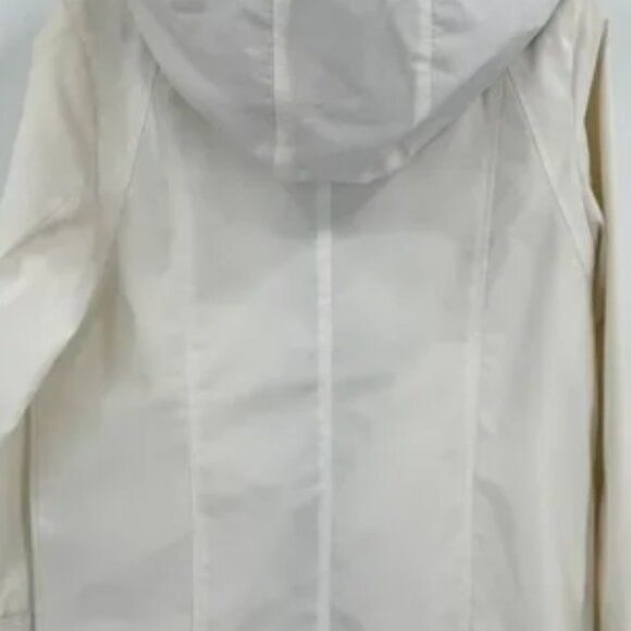 MACKINTOSH White Navy Blue Rain Jacket Coat with Removeable Hood Size S - Picture 5 of 7